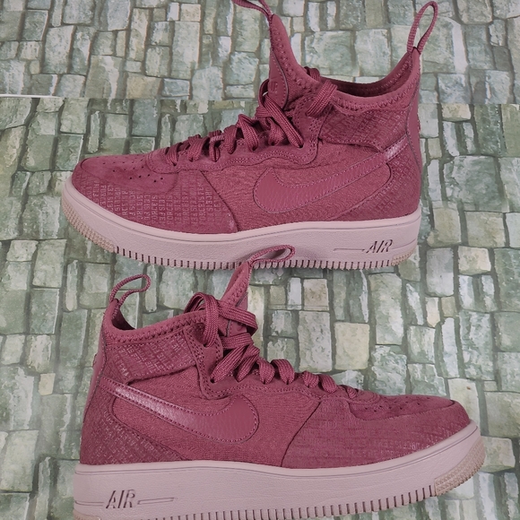 Nike Air Force 1 Ultraforce Mid ‘Force Is Female’ Wine Women Sz. 6.5 Worn Twice - Picture 11 of 12